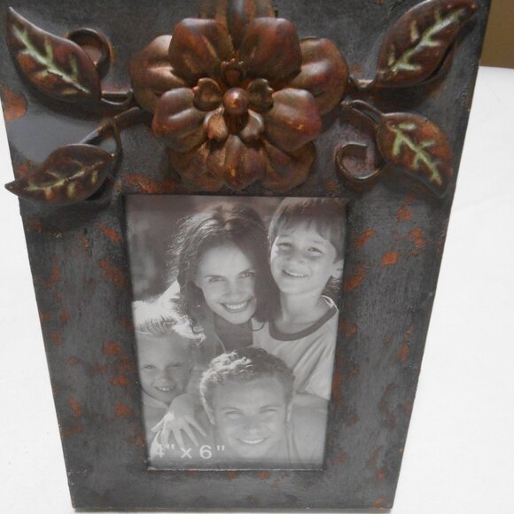 VTG HOLLAND BOONE POLISHED PEWTER LEAD FREE PICTURE FRAME HOLDS 4X6" PHOTO GLASS - Picture 11 of 12